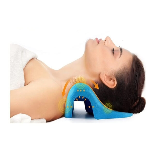 Neck Relaxer, Portable Cervical Neck Support Pillow, Ergonomic Neck Traction Support for Neck Pain Relief