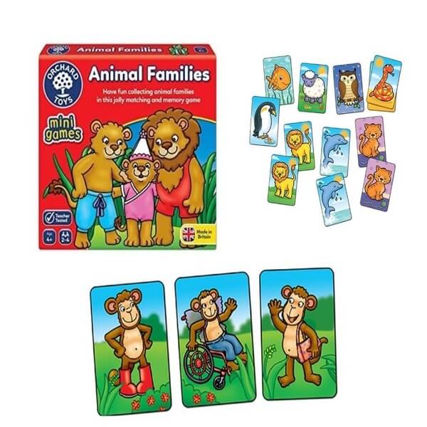 Animal Families Mini Game, Toy for Kids, Mind Exercise Game, Travel Game