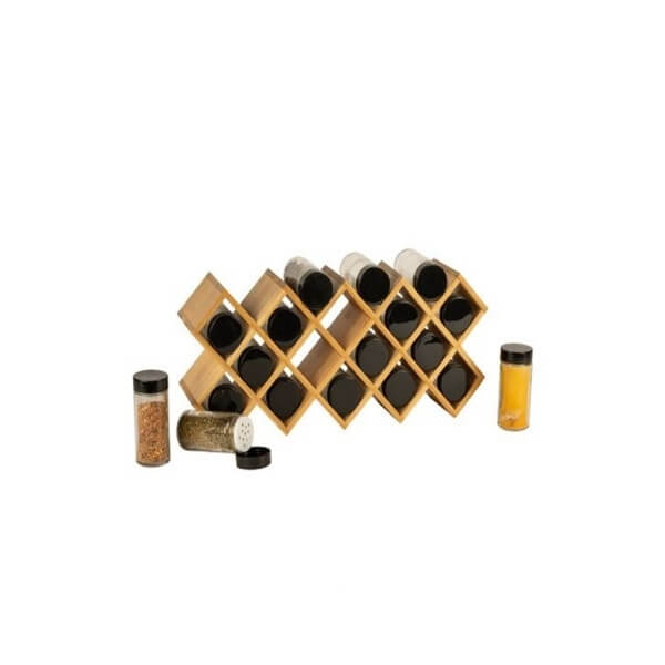 Expandable Spice Rack, Kitchen Spice Shelf Organizer, Durable Plastic Spice Cans Holder