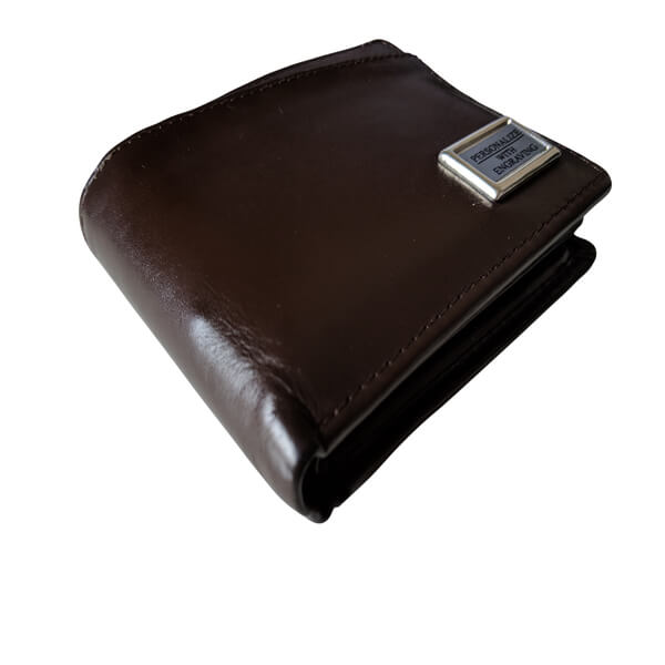 Mens Wallet, Slim Flip Wallet for Men, Leather Zipped Wallet